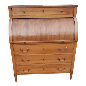 Louis XVI Walnut Cylinder Desk, 18th Century.