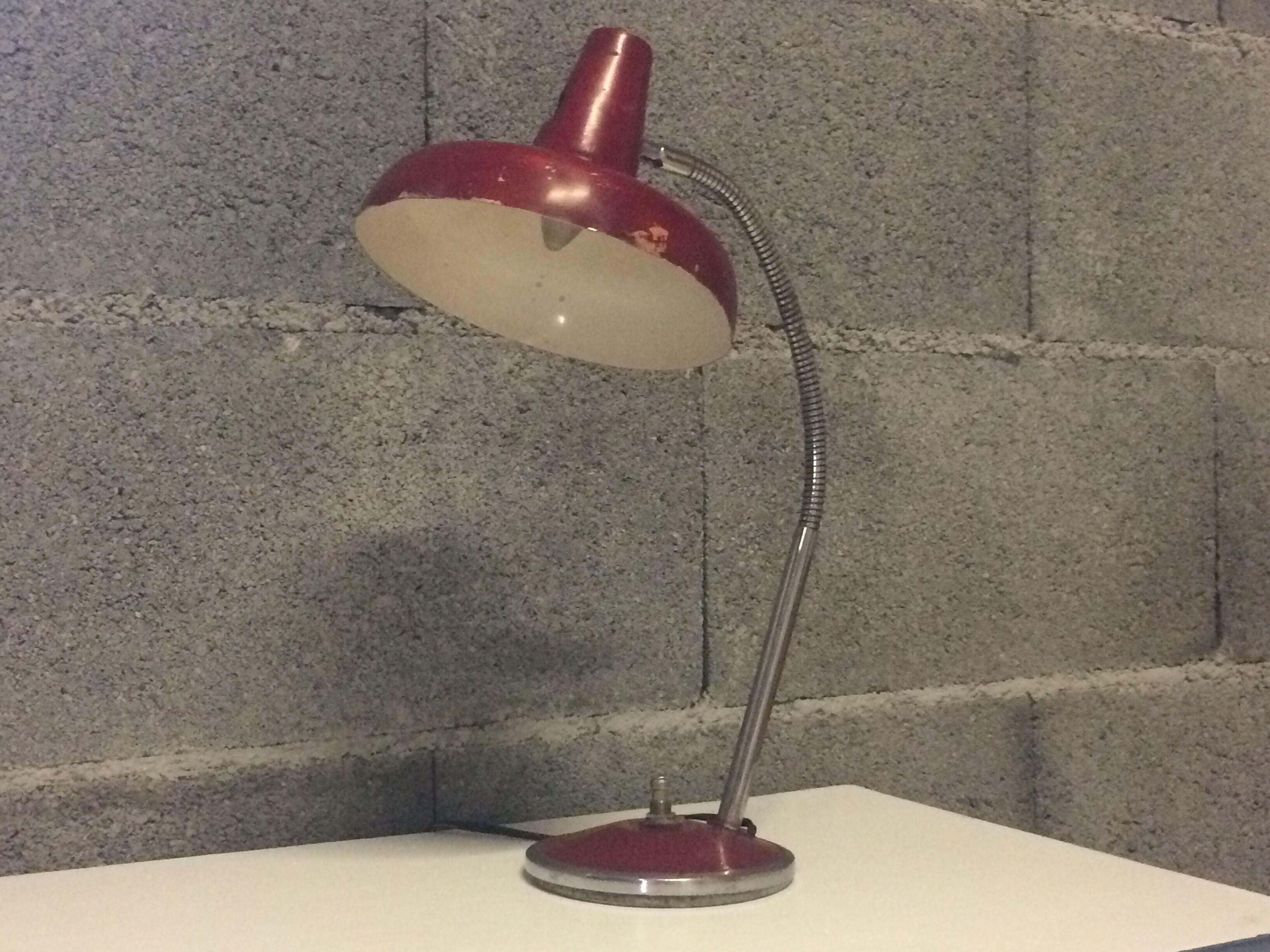 Lampe de bureau vintage  aluminor années 50