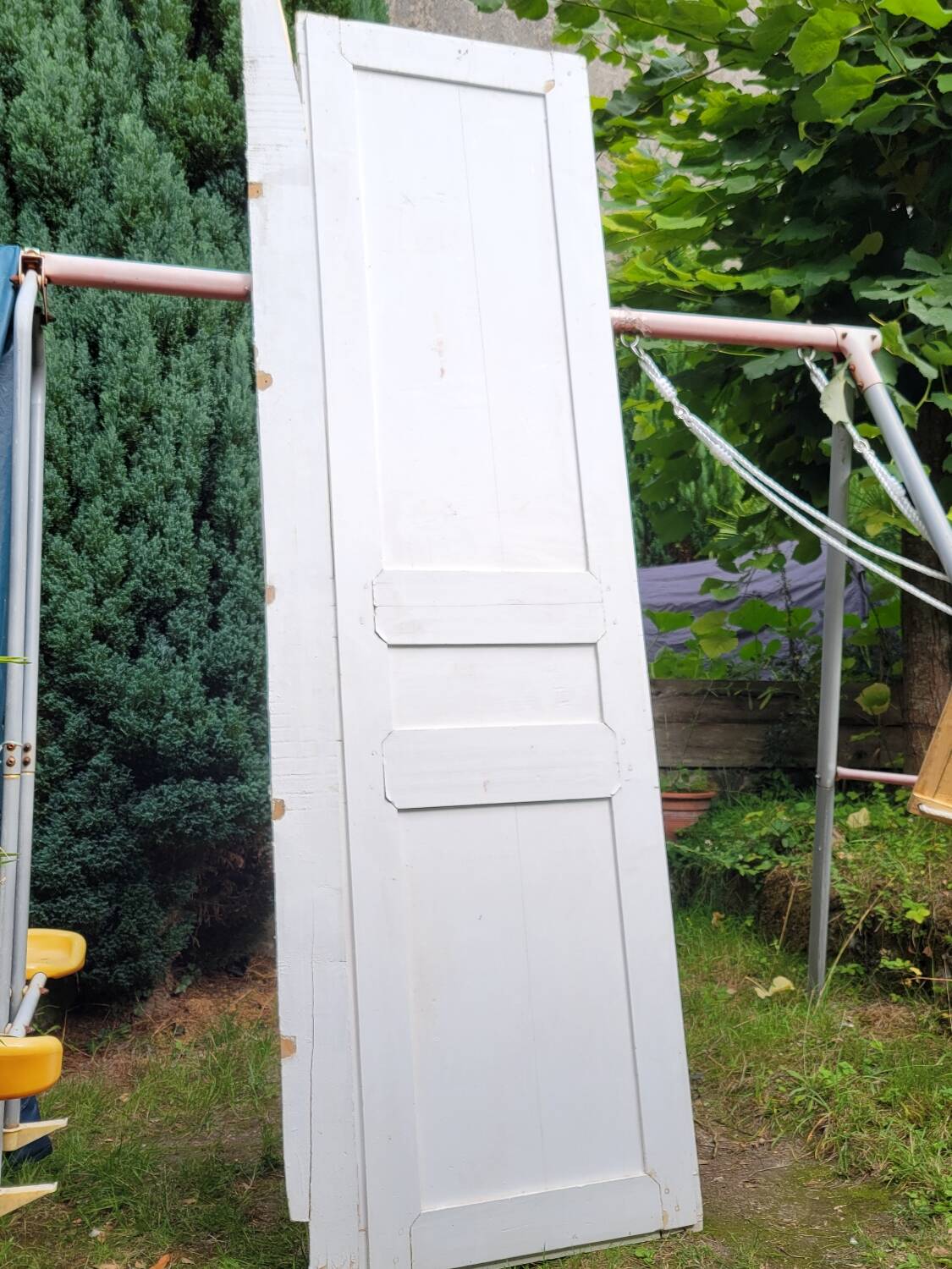 Antique wall cupboard door circa 1900 228x60.5 cm