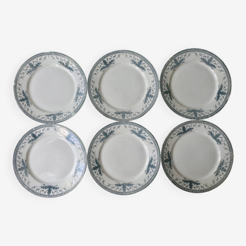 6 Terre de Fer dinner plates, 24 cm