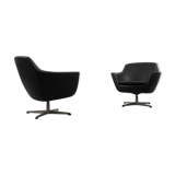 Fauteuils pivotants noirs, 1970