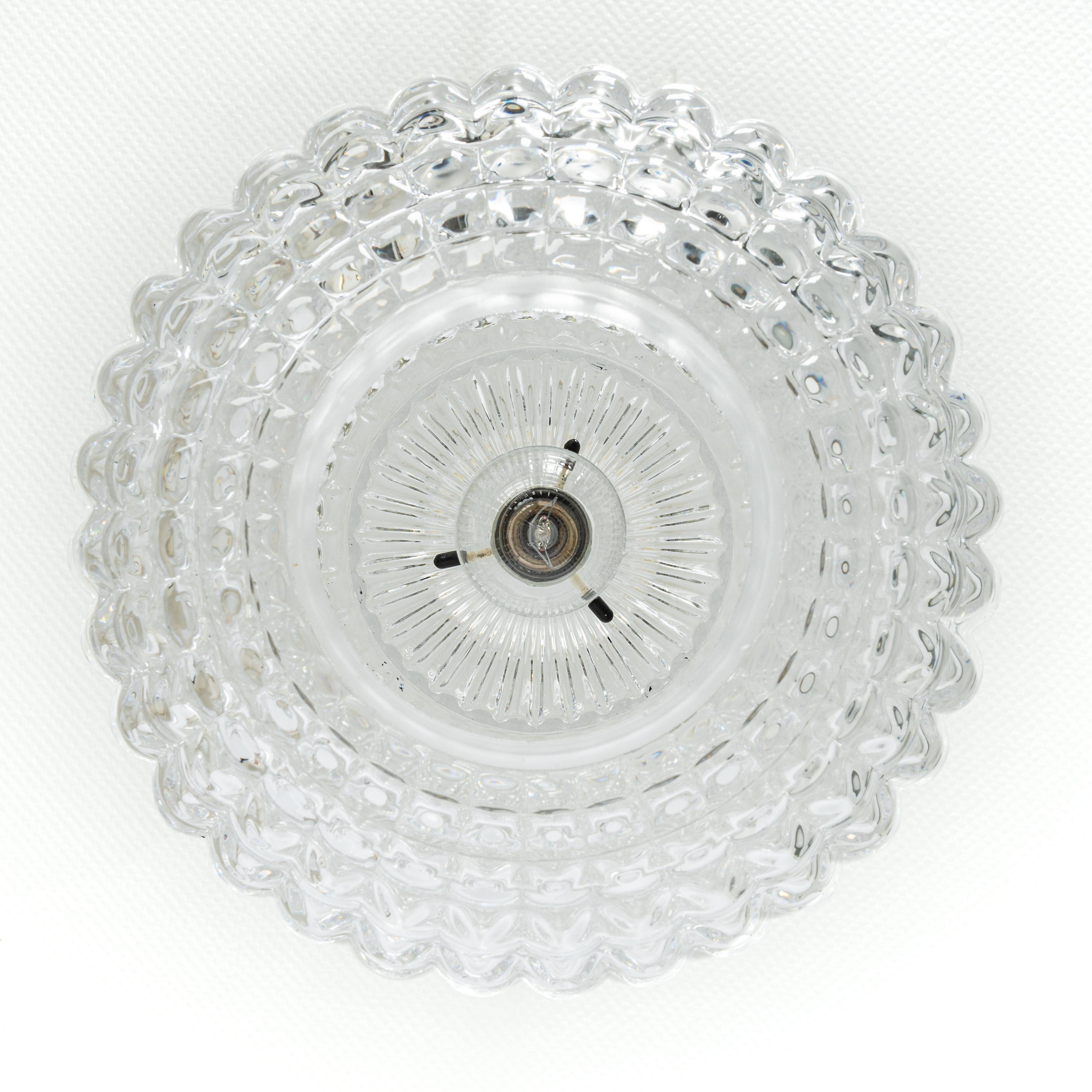 Stunning crystal glass pendant, Peill & Putzler, Germany, 1970s