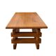 Table basse brutaliste en orme  – années 70