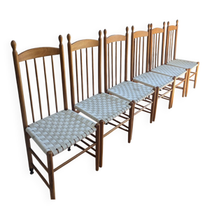 Rare ensemble de six - chaises