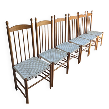 Rare set of six "Racine" model chairs by Roche Bobois.