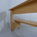 Modernist solid beech wooden pew 1960’s