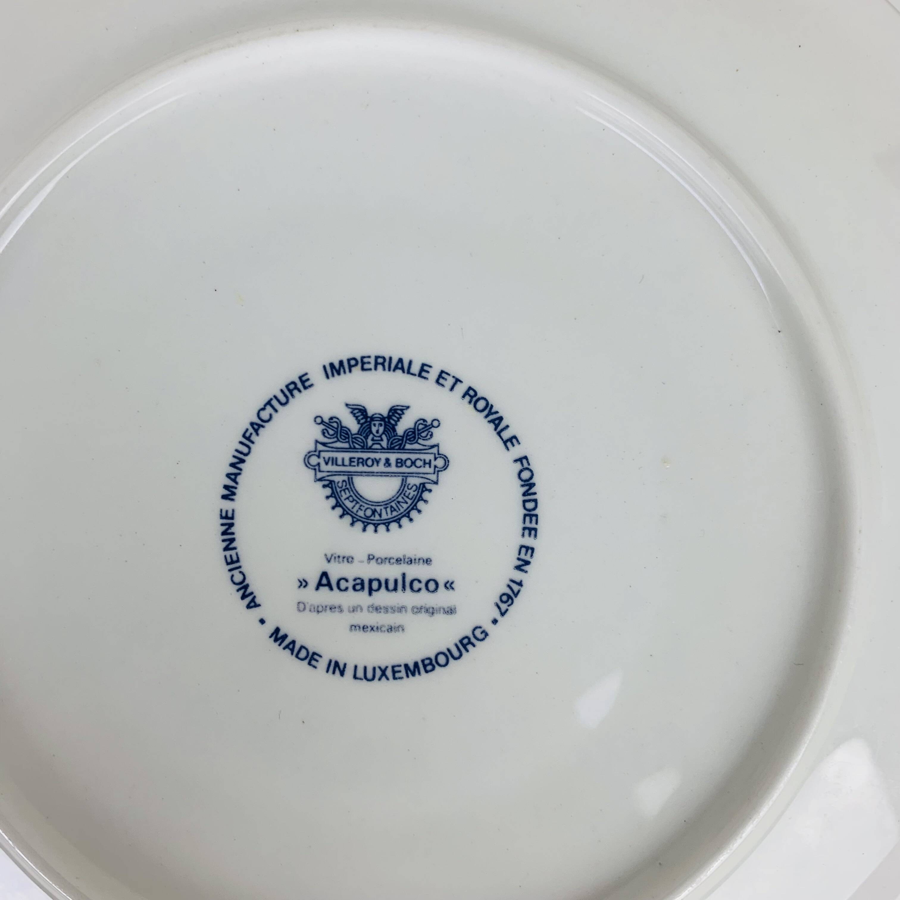 2 assiettes à dessert/soucoupes Acapulco Villeroy & Boch
