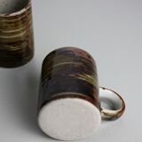 Enamelled stoneware coffee cups