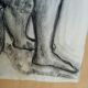 Drawing 2 nudes in charcoal / 1950/60 signed