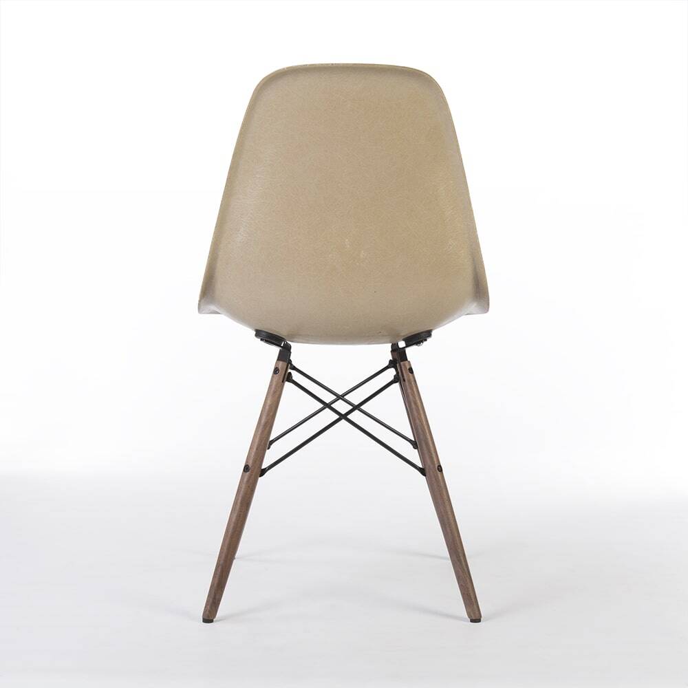 Greige Pair (2) Herman Miller Vintage Original Eames DSW Side Shell Chairs