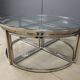 Vintage chromed coffee table set, 1970s