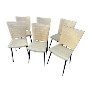 6 chaises design colette gueden 1960