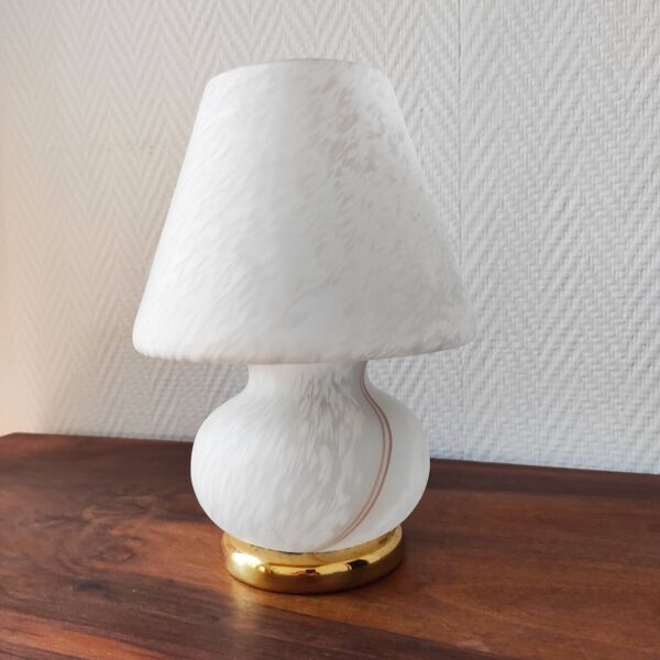 Lampe champignon vintage en verre de Murano