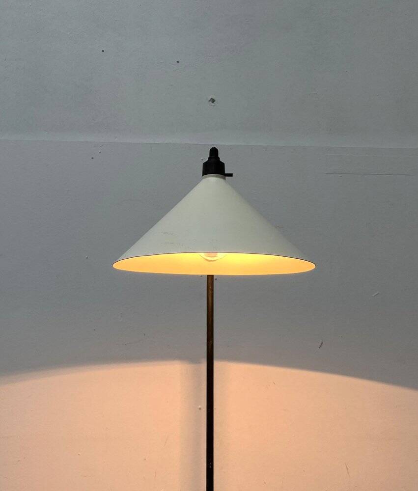 Modern minimalist Danish floor lamp from the mid-century, 1960s.