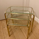 Nested metal table