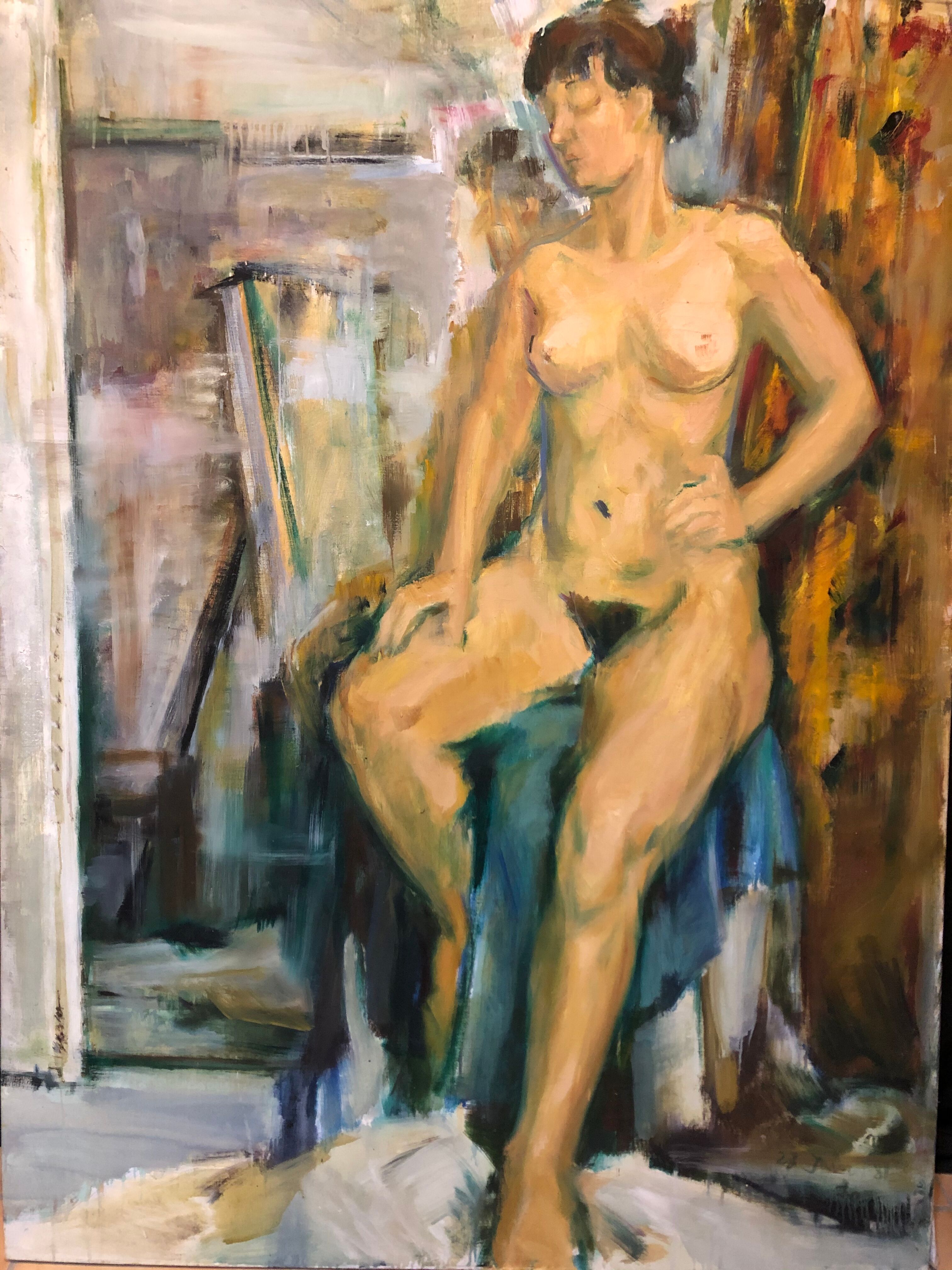 Oil painting on canvas signed Kazuko Toyokawa