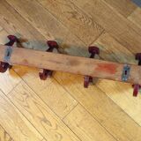 1930 wooden coat rack with 4 hooks