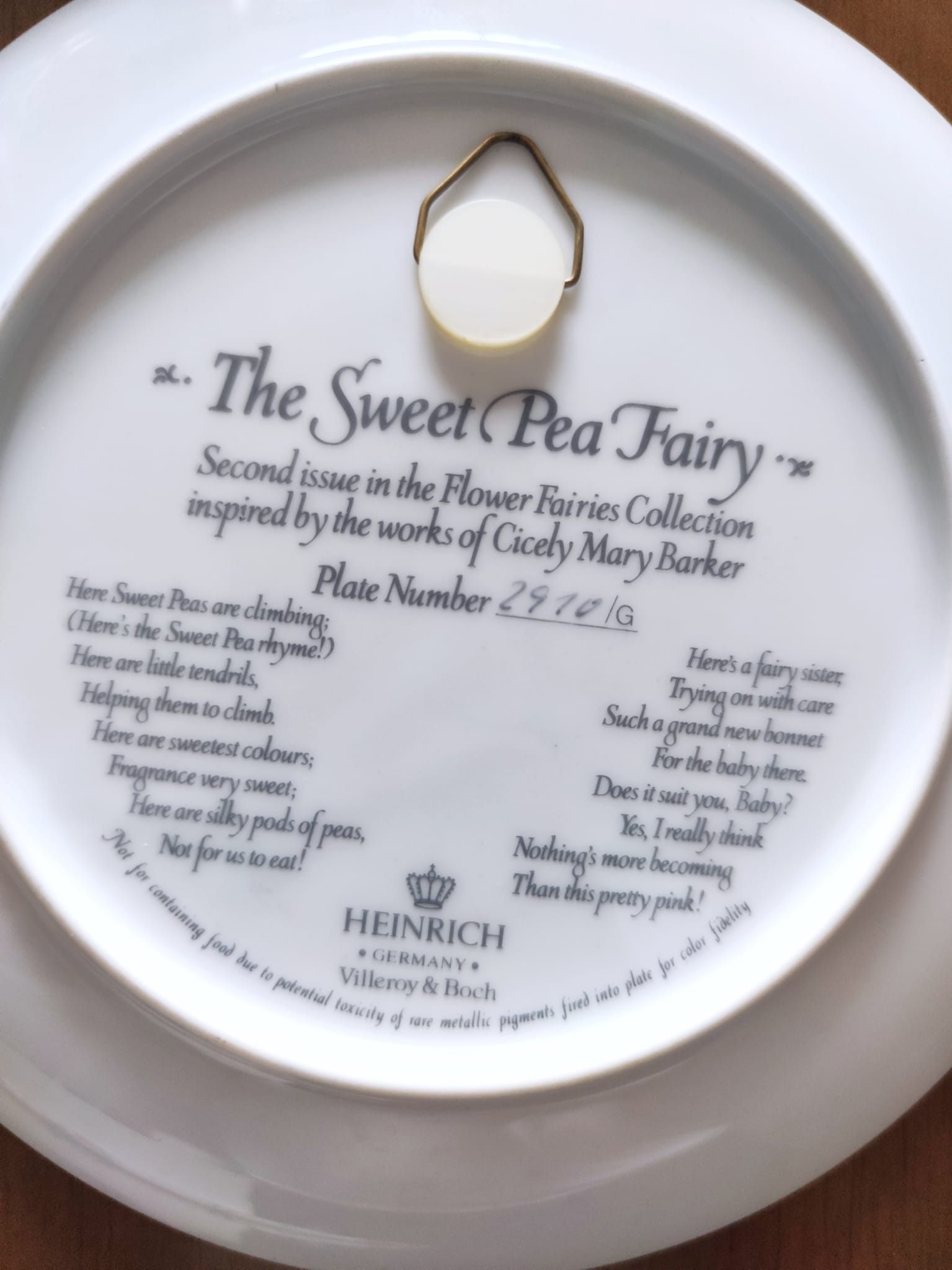 Plate the sweet pea fairy villeroy & boch