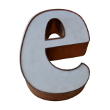 Letter sign E in plexiglass