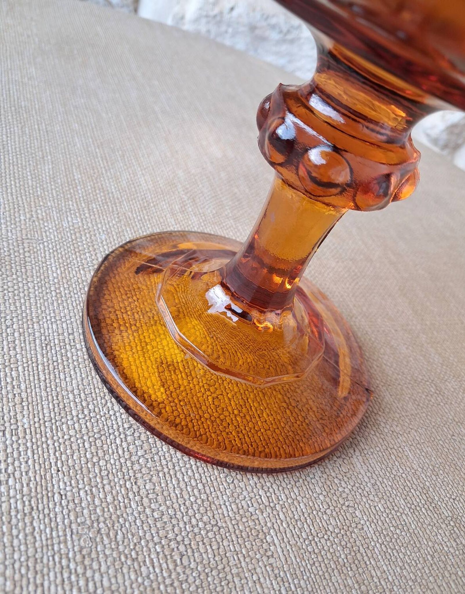 Amber glass cup