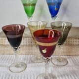 6 Murano wine glasses