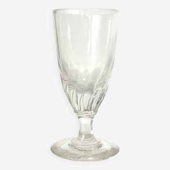 old absinthe stemmed glass, 1900, 19th century, mouth blown