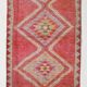 Red & Pink Oriental Vintage Runner Rug, 100x315Cm
