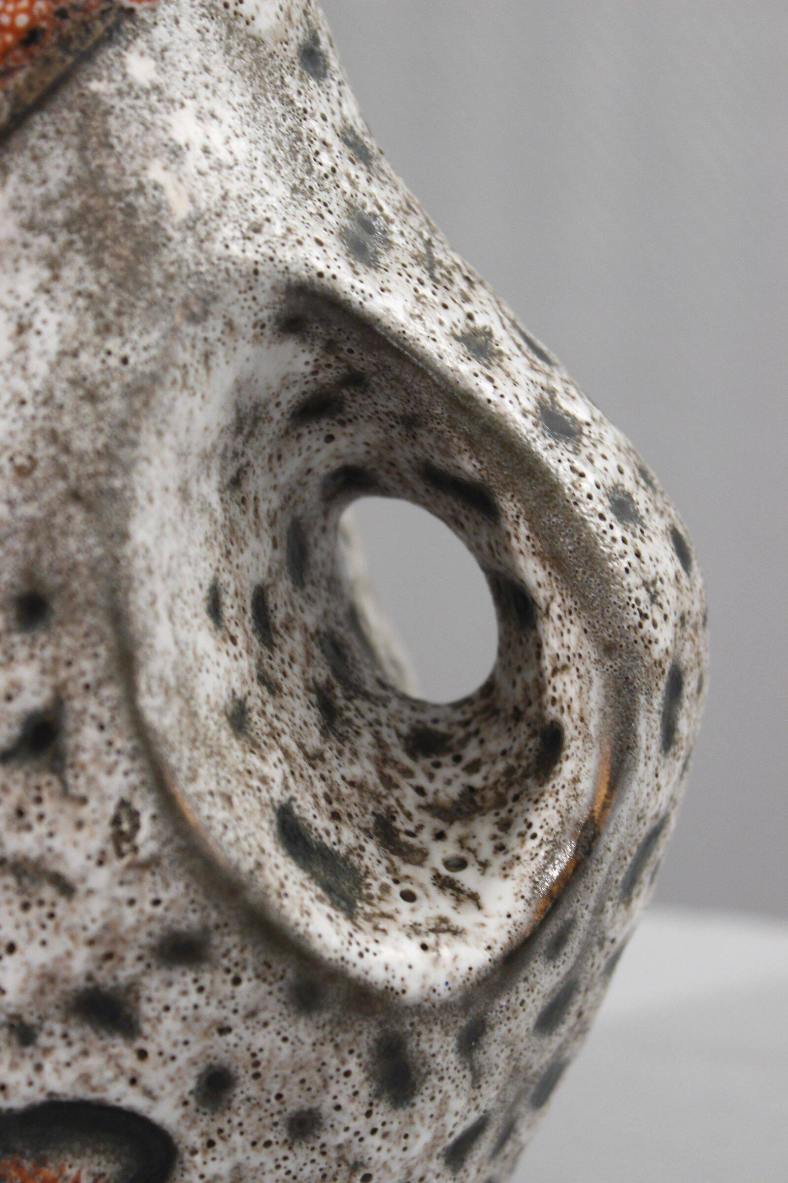 Marius Bessone in Vallauris large free-form vase with abstract decoration 1950s