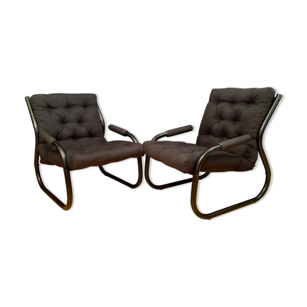Paire de fauteuils Suède années 1970