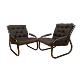 Paire de fauteuils Suède années 1970