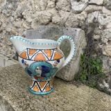 Glazed ceramic jug pottery Orvieto made in italy vintage