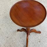 Solid wood tripod side table