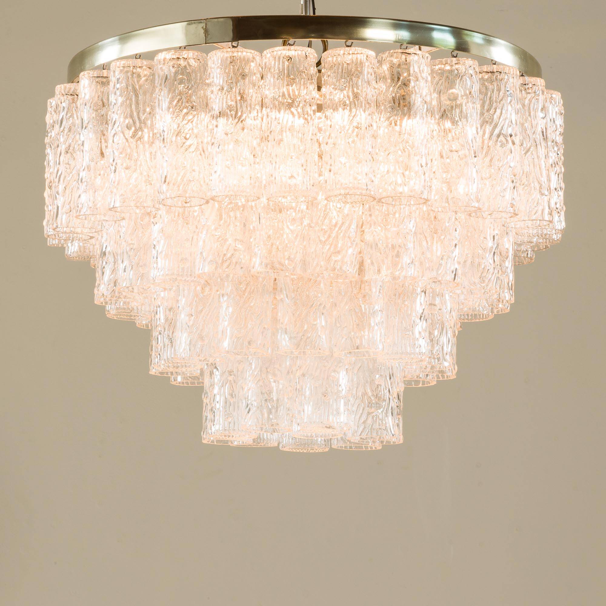 Lustre Venini attribué à Toni Zuccheri, Italie, années 1970.