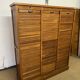 Old filing cabinet with triple curtains