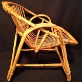 Adult rattan shell armchair
