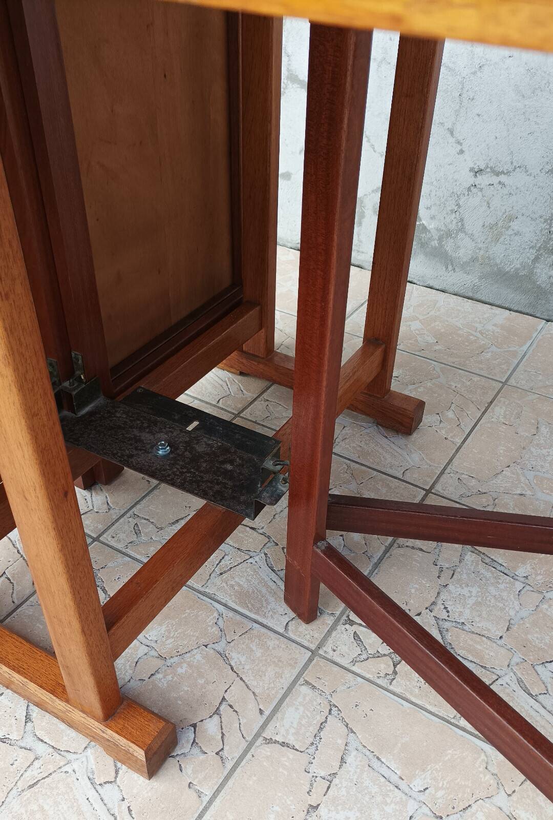 Folding table in beech from 1950
