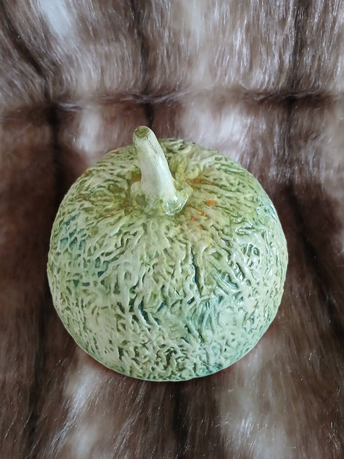 Old pottery ice bucket in majolica