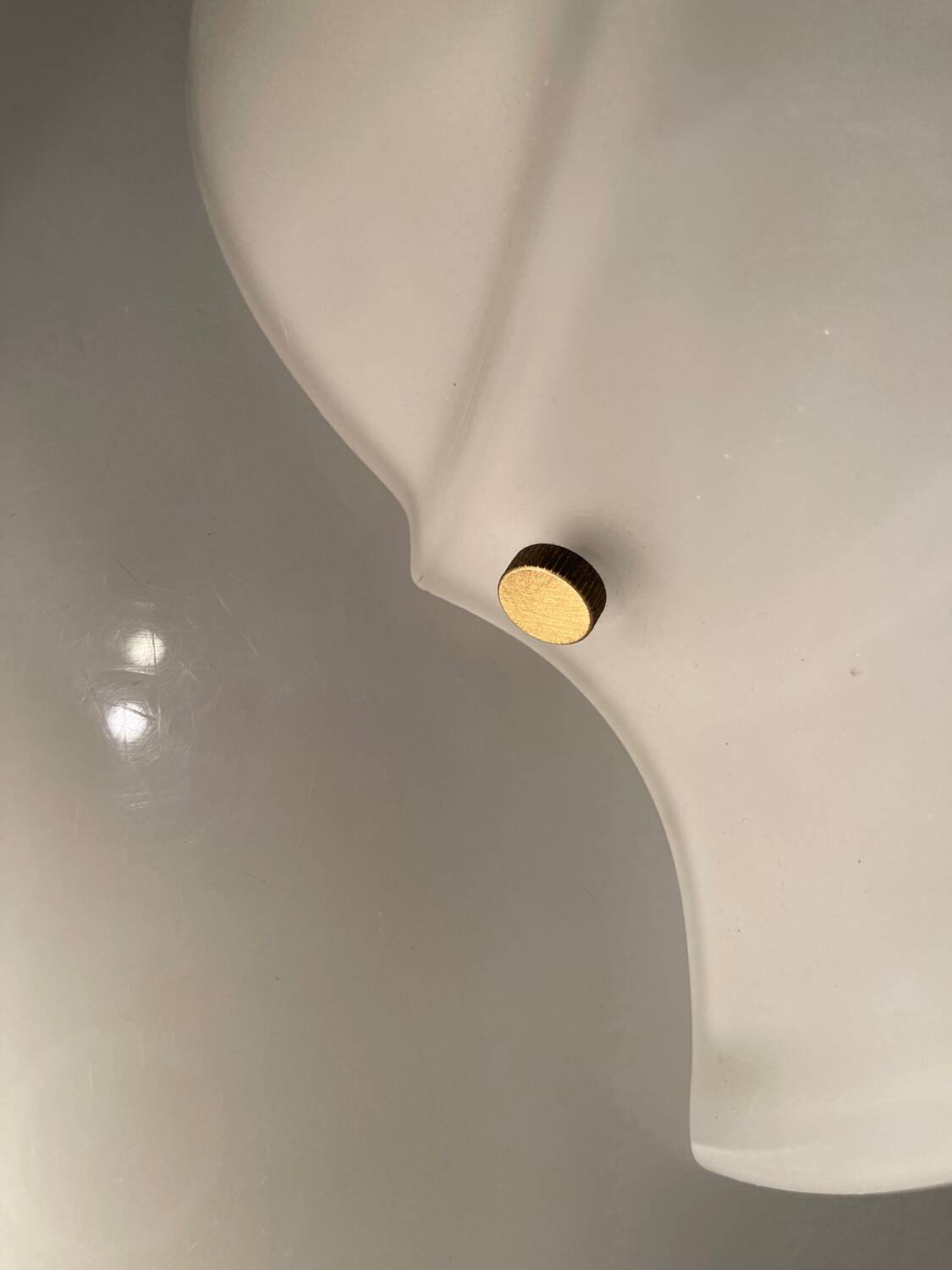 Set of 2 White Marbled Glass Wall Sconces by Zonca, Italy, 1980s