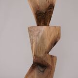 Solid wood sculptural side table, original contemporary design, logniture