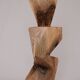 Solid wood sculptural side table, original contemporary design, logniture