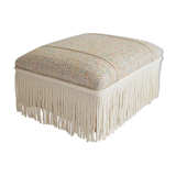 Pouf repose pieds tweed