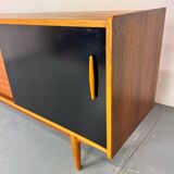 Mid-Century Scandinavian Teak Sideboard with Sliding Doors by Nils Jonsson
