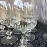 Scaled crystal foot glasses