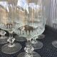 Verres à pied en cristal taillé écailles