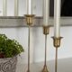 3 brass candle holders 1970