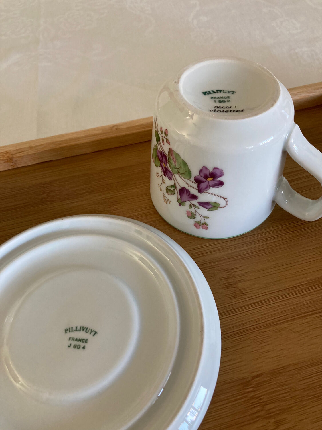 Violet Cup Herbal Tea / Tea Pillivuyt Complete