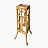 Plant holder or vintage saddle in bamboo and rattan