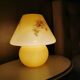 Lampe de table de champignon de verre de verre super belle 70s