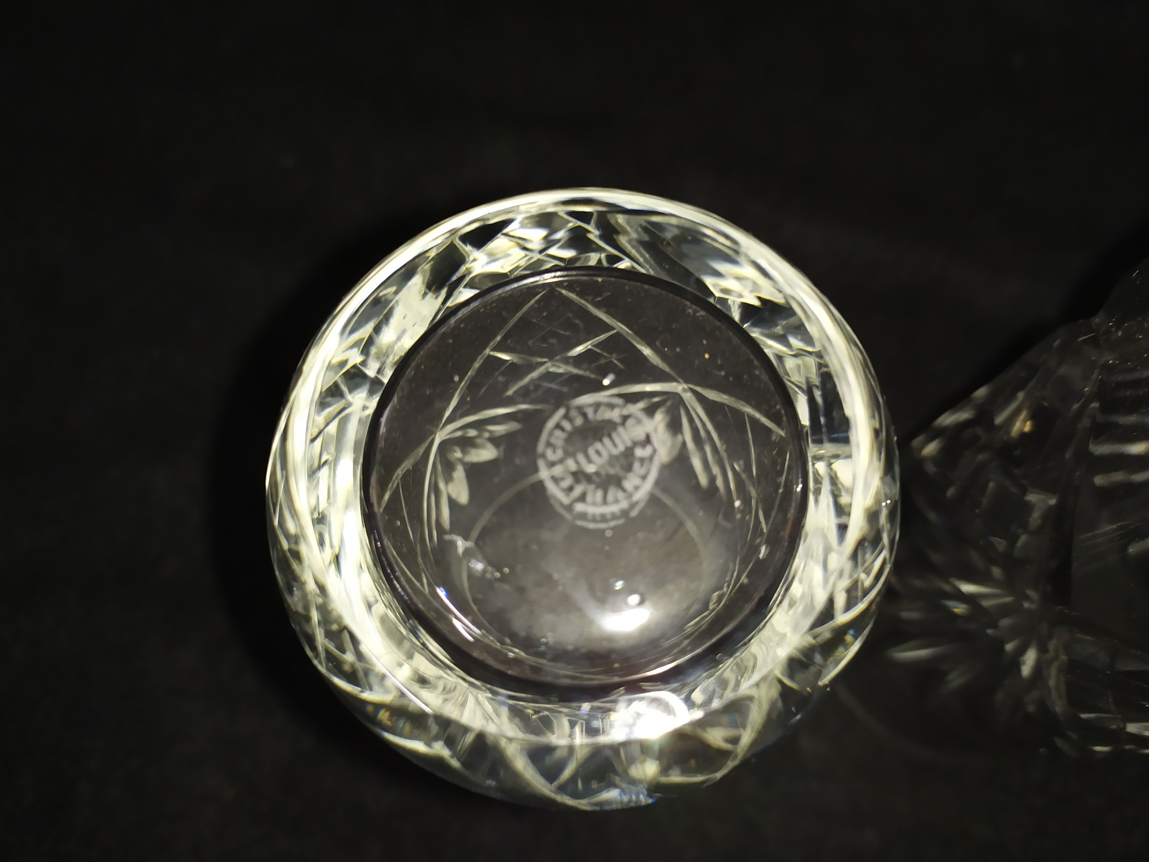 lot of 2 glasses saint louis crystal massenet 13cm