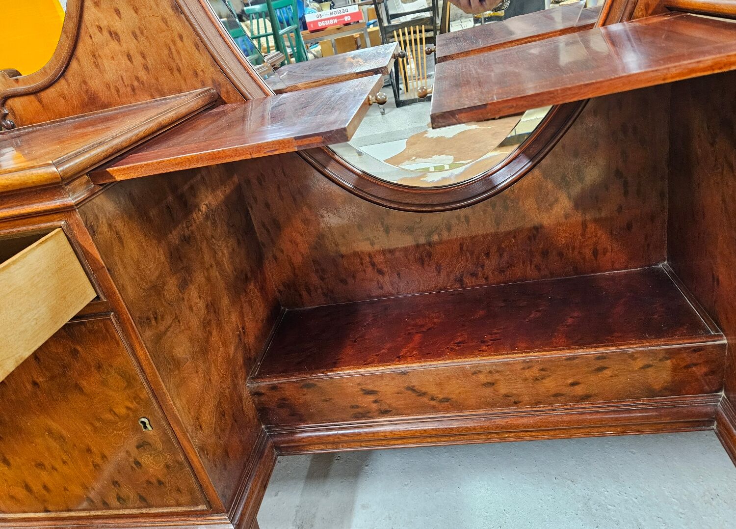 Coiffeuse miroir vintage 1970"